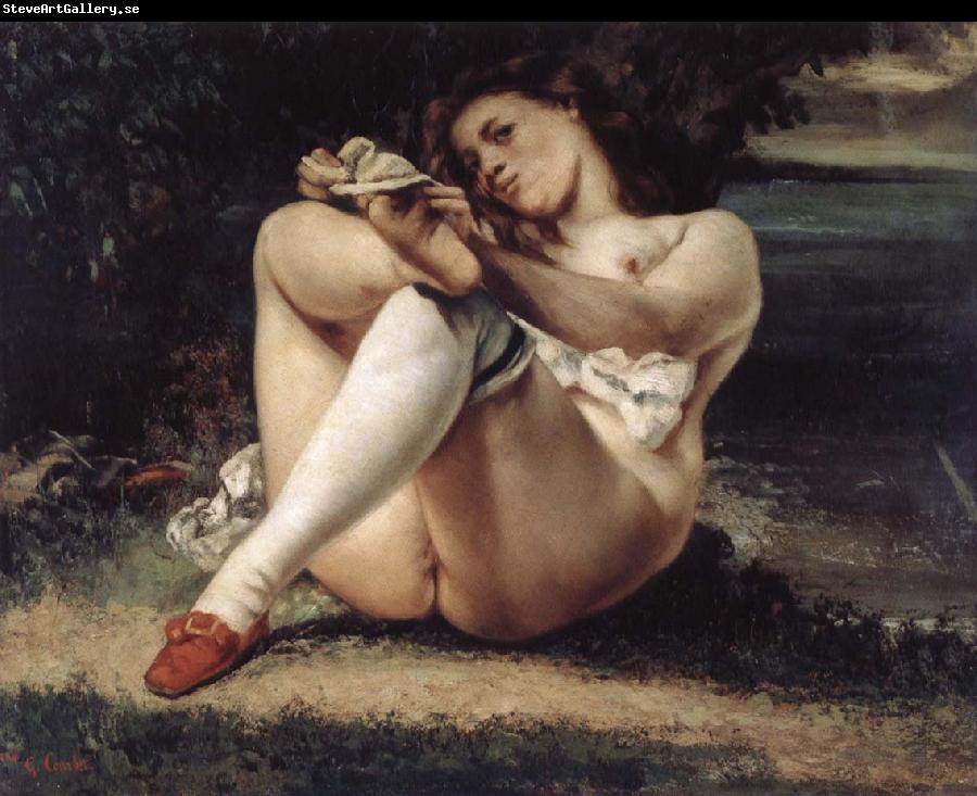 Gustave Courbet Woman with White Stockings
